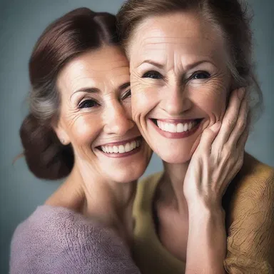 She contorted her face into a smile when she saw her loved one approaching.