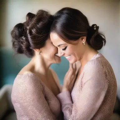 She contorted her face into a smile when she saw her loved one approaching.