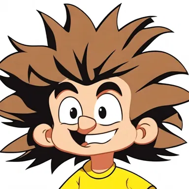 In the cartoon world, the character had awns sticking out of its head to depict wild hair.