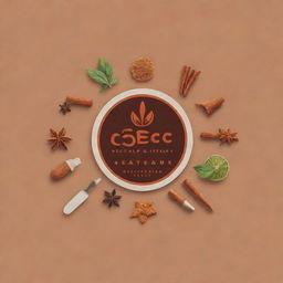 Design a logo featuring symbols of assorted spices and various cooking utensils, showcasing the focus on rich and flavorful cuisine of a restaurant.