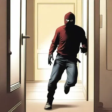 The protagonist's irresponsibility in leaving the front door unlocked led to a horrifying encounter with a masked intruder.