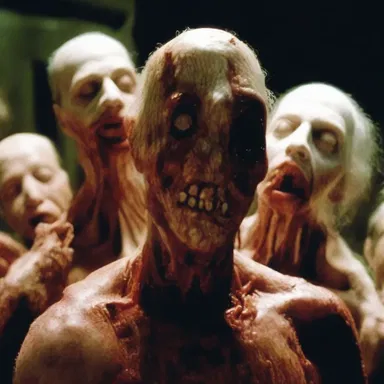 The movie depicted a scene that was both disgusting and horrifying to the audience.