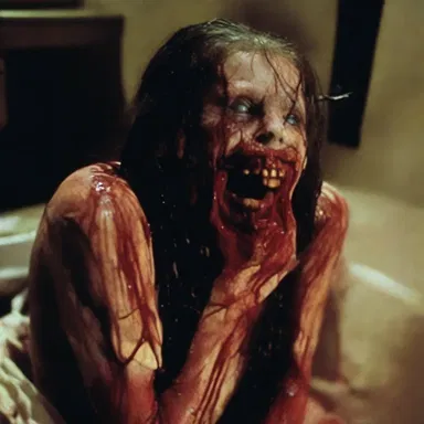 The horror film had several scenes that were meant to be disgusting and shocking.
