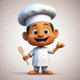 Create a friendly mascot inspired by the Ganges River. It should have elements of flowing water, lotus flowers, and a chef's hat, symbolizing culinary expertise. The mascot should wear traditional Indian attire and have a welcoming smile.