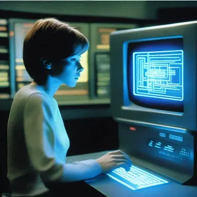 In the science fiction movie, the protagonist navigated the futuristic computer interface using a holographic cursor.