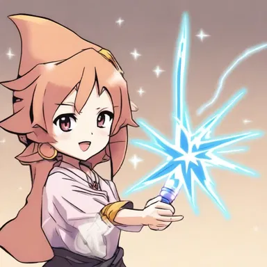 In the anime series, the character's cursor transformed into a magical wand when casting spells.