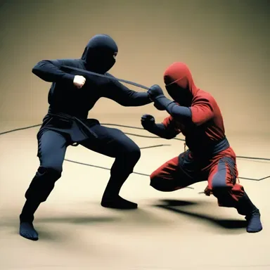 With a swift movement, the ninja used special ninja wires to ligate his opponent's limbs, rendering them immobile.