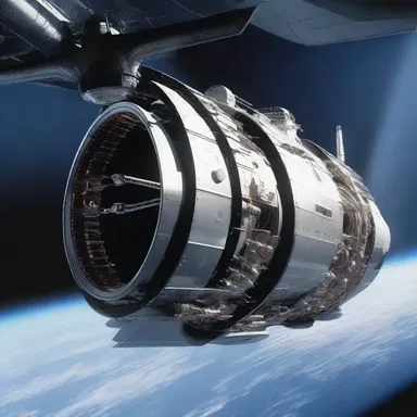 As the spaceship accelerated through space, the entire crew could feel a quiver in the ship's framework, caused by the powerful engine.