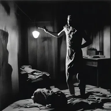 In the horror movie, tension filled the air and caused the audience to quiver in fear with each suspenseful scene.