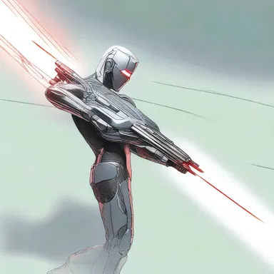 In the futuristic world of the novel, the main character's weapon of choice was a laser quiver that shot energy arrows.
