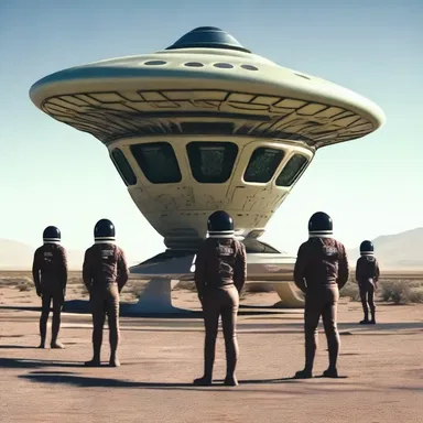As the alien spacecraft approached, a quiver of anticipation ran through the crew members.