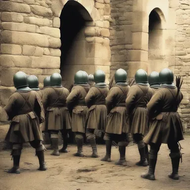 Upon hearing the news of the enemy army's arrival, a quiver of fear spread throughout the soldiers in the castle.
