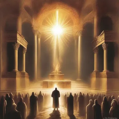 When the prophesied end of days arrived, a quiver of awe filled the hearts of the worshippers.