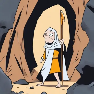 In the cartoon, the character's quiver could be seen trembling with fear as he entered a dark cave.