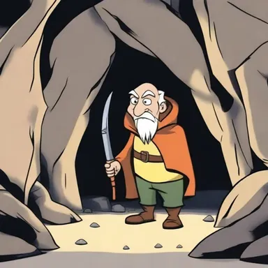 In the cartoon, the character's quiver could be seen trembling with fear as he entered a dark cave.
