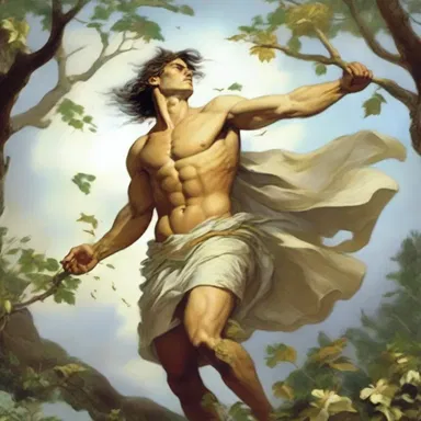As the god of wind, Zephyrus would quiver the leaves of the trees with his gentle breath.