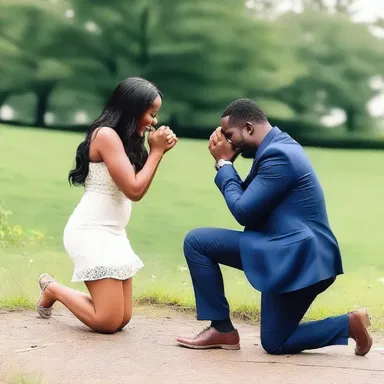 Overwhelmed with emotion, her voice quivered with joy as she said 'Yes!' to his marriage proposal.