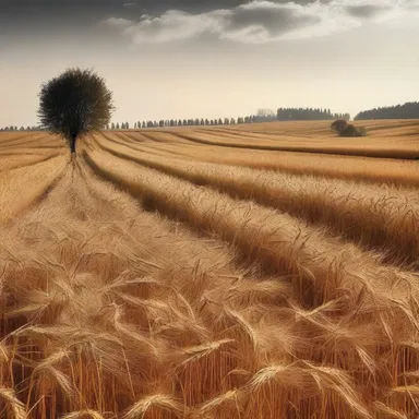 In the novel, the author described the fields of wheat with a shade of maize, adding warmth to the landscape.
