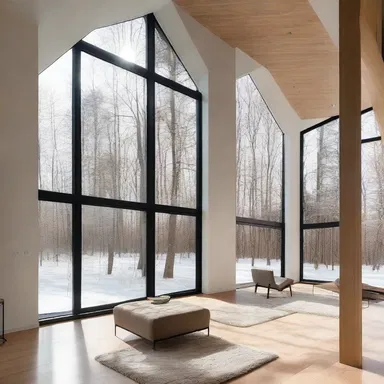 The large windows in this house allow ample natural light to enter, but also make it easy for the residents to catch cold in the winter.