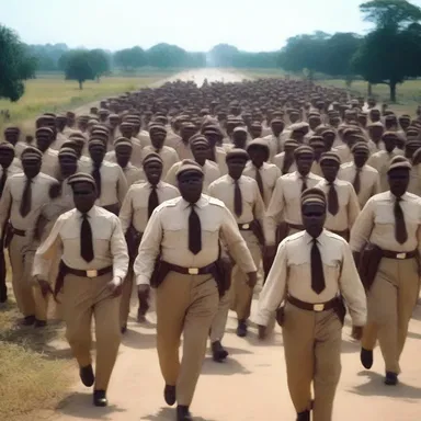 The director incorporated a powerful marching scene to depict the determination and unity of the characters in the movie.