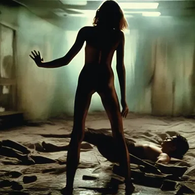 The suspenseful movie left the viewers spellbound, unable to take their eyes off the frightening scenes unfolding on the screen.