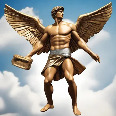 According to Greek mythology, the god Hermes wore winged sandals with lobate feet that allowed him to fly swiftly.