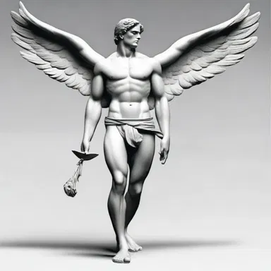 According to Greek mythology, the god Hermes wore winged sandals with lobate feet that allowed him to fly swiftly.