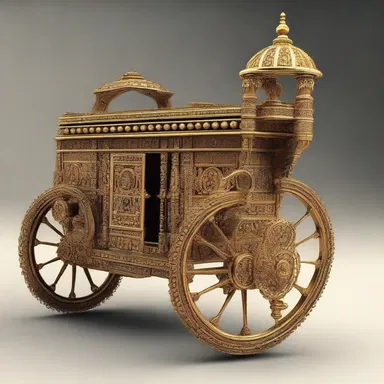 The ancient scripture described the celestial chariot as having wheels adorned with intricate ball bearings, symbolizing the divine movement of the gods.