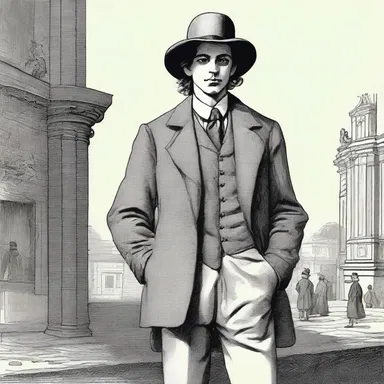The protagonist in the novel was described as behaving roguishly, deceiving those around him.
