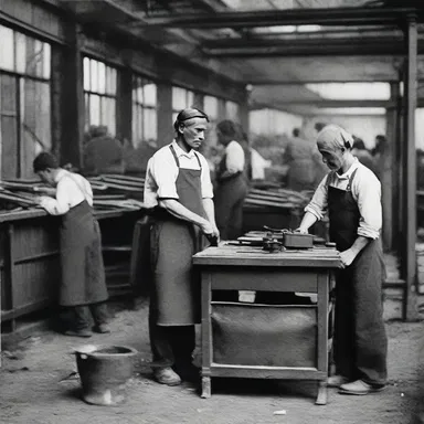 During the Industrial Revolution, vendition of manufactured goods became a common occupation for many people.