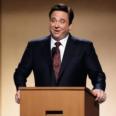 The comedian's unobjective portrayal of politicians had the audience in stitches.