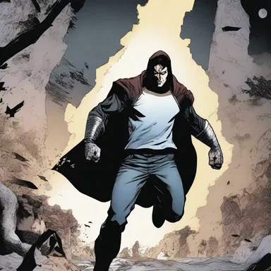 In the graphic novel, the protagonist battles against the benighted forces of darkness to save humanity.