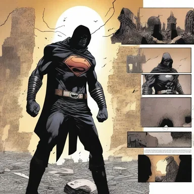 In the graphic novel, the protagonist battles against the benighted forces of darkness to save humanity.