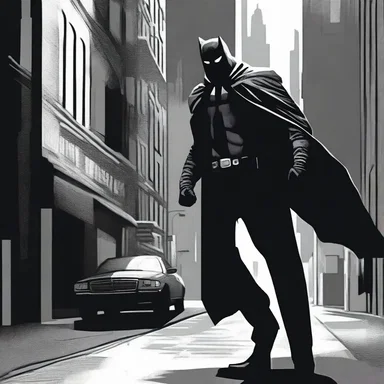 In the benighted city, the masked vigilante fought crime in the shadows.