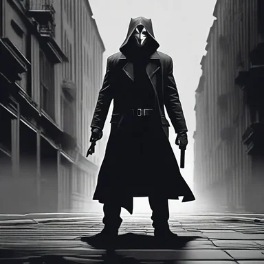 In the benighted city, the masked vigilante fought crime in the shadows.