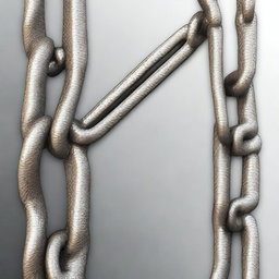 A high-quality digital art piece featuring two intricately designed chains