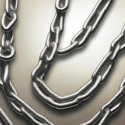 A high-quality digital art piece featuring two intricately designed chains