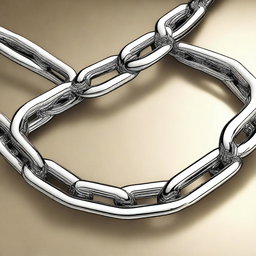 A high-quality digital art piece featuring two intricately designed chains