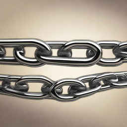 A high-quality digital art piece featuring two intricately designed chains