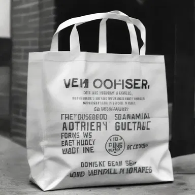 During World War II, carrier bags were scarce due to rationing, so people used alternatives like cloth bags.