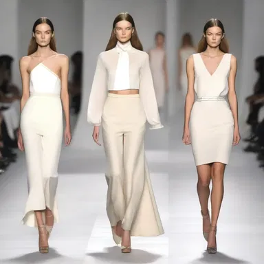 The fashion designer presented their collection with an overall theme of modern elegance and simplicity.