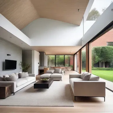 The overall design of the house combines modern and traditional elements to create a harmonious and stylish living space.