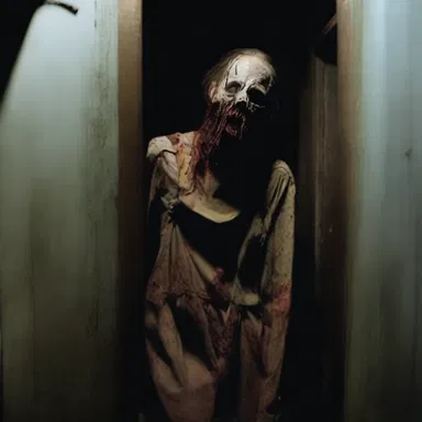 The overall feeling of fear and dread in the haunted house was intensified by the eerie sound effects and dim lighting.