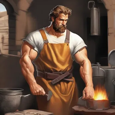 According to Greek mythology, Hephaestus, the god of blacksmiths, would wear an overall while working at his forge.