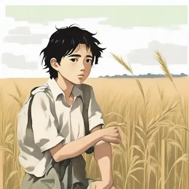 The protagonist in the coming-of-age novel took off his overall after a long day working in the fields.