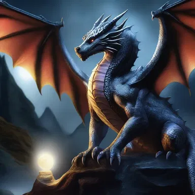 In the fantasy novel, the dragon's leathered scales shimmered in the moonlight.