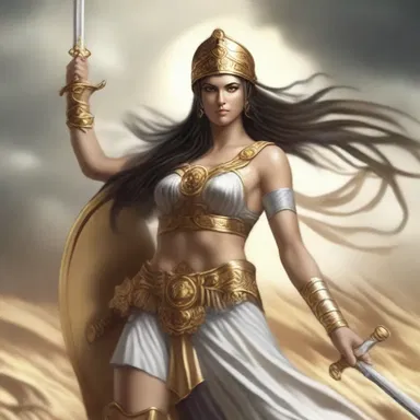 According to Greek mythology, the goddess Athena was a master of swordsmanship and often guided warriors in battles.