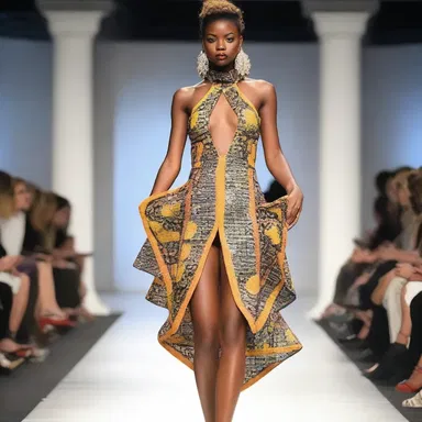 The fashion show showcased various bold and fearless designs, but there was one recreant model who hesitated and stumbled on the runway.