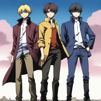 In the anime series, the protagonist's loyal companions stood by his side as they confronted the recreant antagonist who lacked the courage to face them head-on.