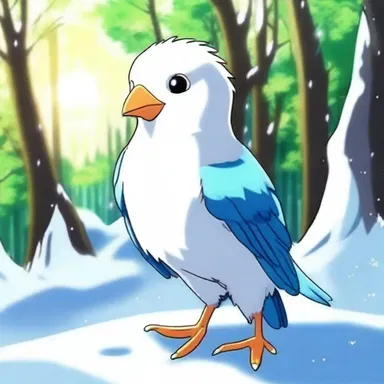 The character in the anime series had a pet snowbird that could manipulate ice and snow with its magical powers.